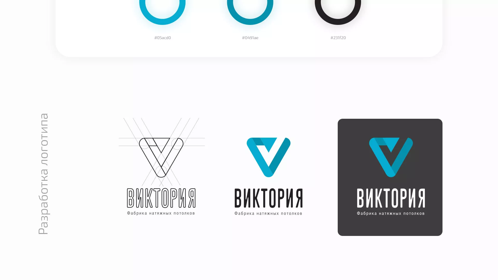 Разработка фирменного стиля компании по продаже и установке натяжных потолков в Ладушкине